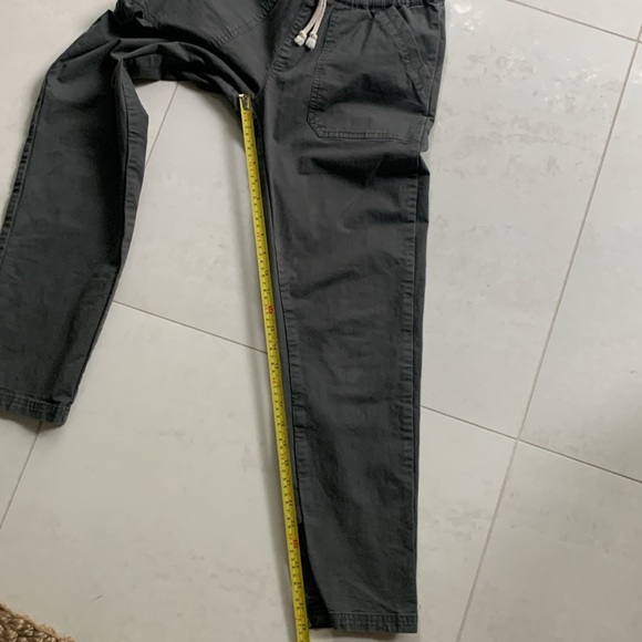 Pact Charcoal grey Elastic Waist drawstring organic cotton pants size small - Picture 5 of 10